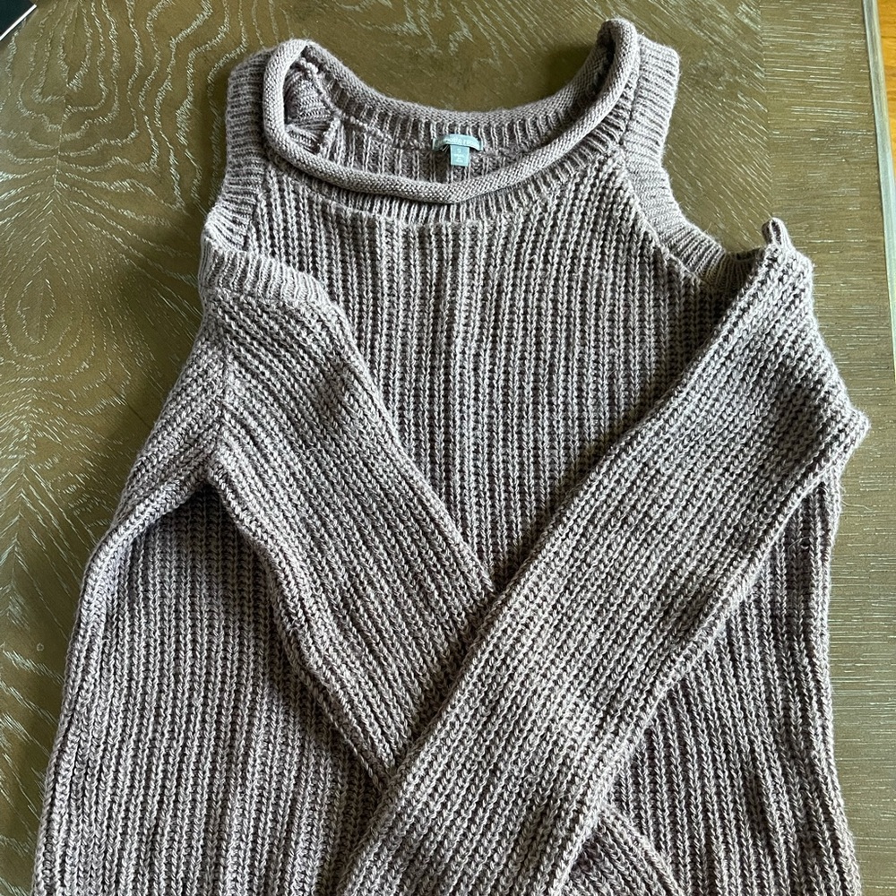 Cold shoulder sweater